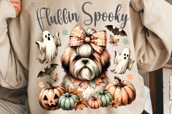 Adorable Shih Tzu Halloween PNG Clipart for Fall Crafts