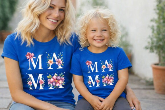 Charming Mama Floral Bow Vintage Design for Creative Projects
