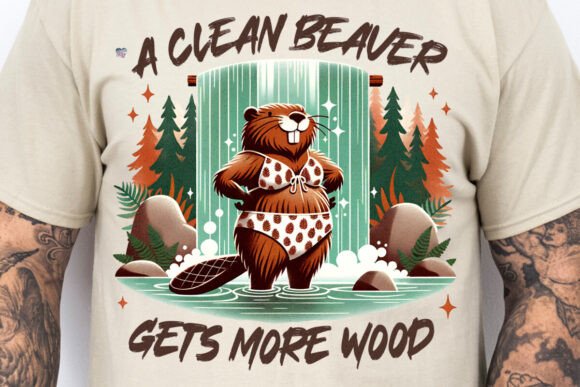 Clean Beaver PNG Funny Hiking Camping
