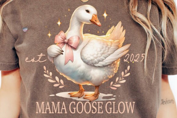 Coquette Goose Mama PNG Pregnancy Glow