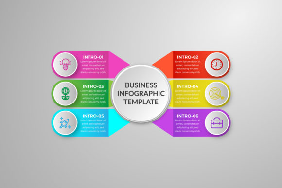 Create Clear 6 Steps Infographics and Business Timelines