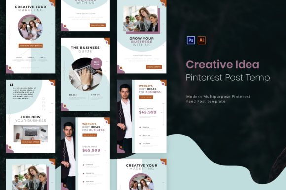 Creative Ideas | Pinterest Post Template