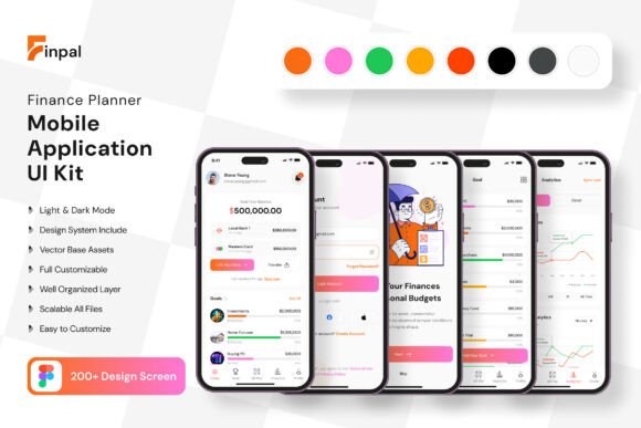 Finance Planner App Mobile UI KIT: Streamline Your Design Workflow