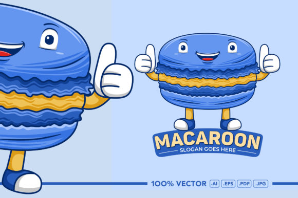 Macaroon Mascot Logo Vector Graphic: A Sweet Design Asset