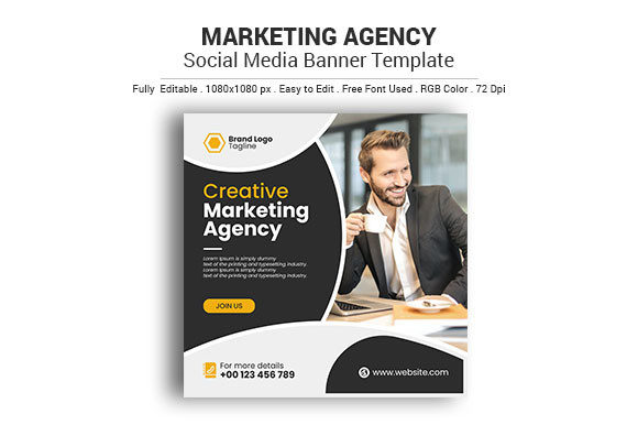 Marketing Agency Social Media Poster Design