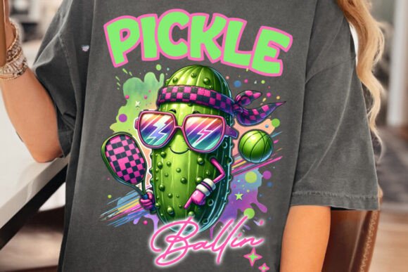 Pickle Ballin PNG Pickleball: Your Fun Design Asset