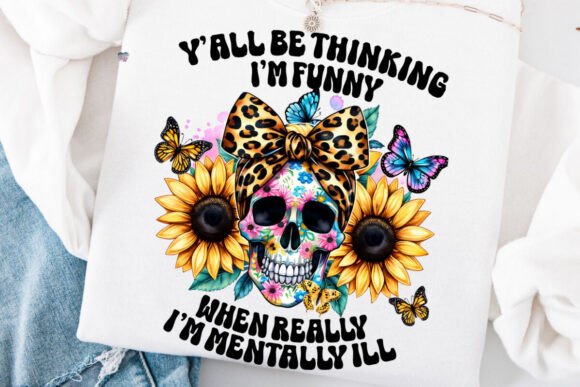 Sassy Skeleton Mom PNG Mental Health: Creative Design Assets