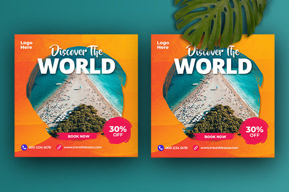 Travel Social Media Banner Post Template: Premium Design
